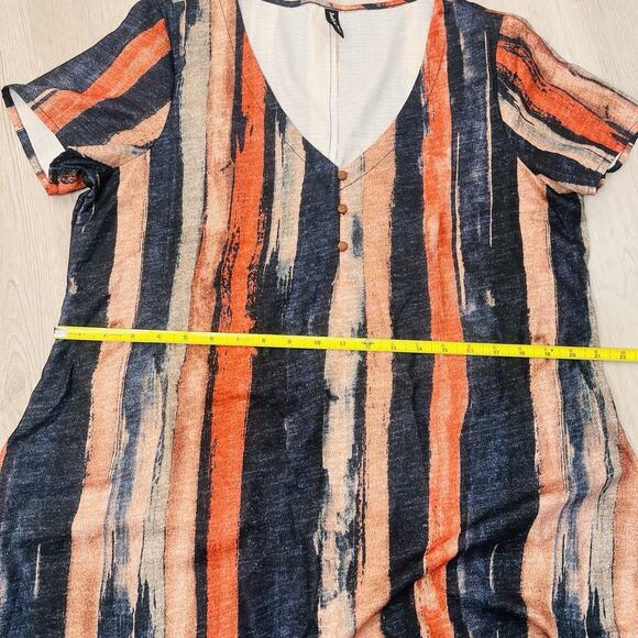 Just Fashion Now Vertical Stripped Dress Size L - Picture 7 of 7